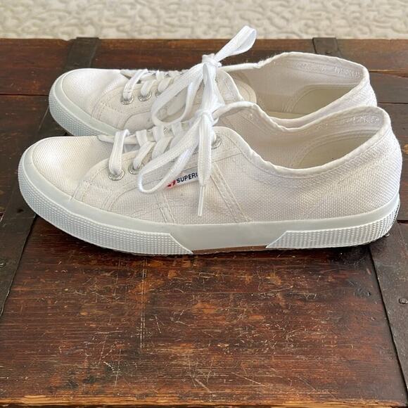 Superga White 2750 Cotu Sneakers Size 7 - Picture 2 of 7